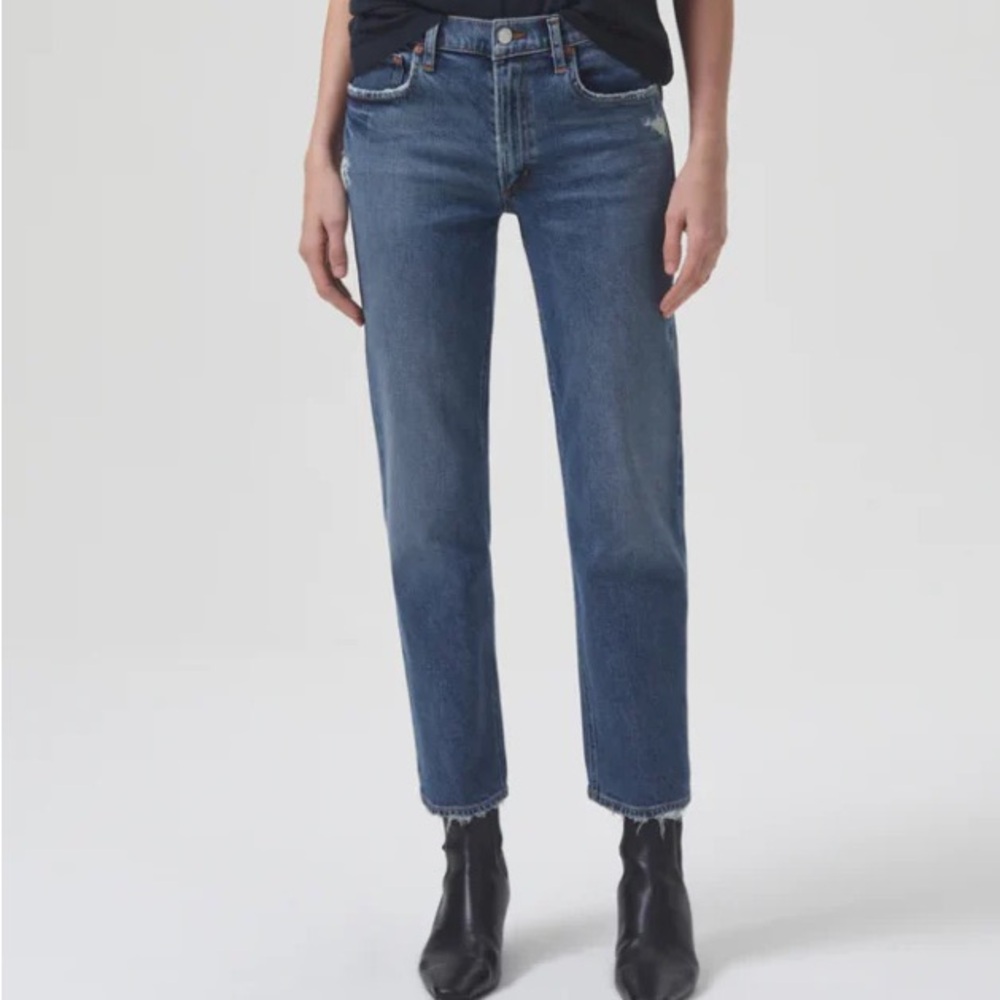 Agolde Kye straight cropped midrise jeans